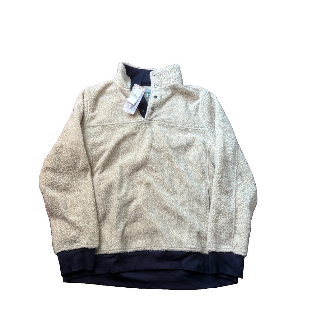 JACHS New York Shacket Mens 2XL Beige Sherpa Fleece NEW